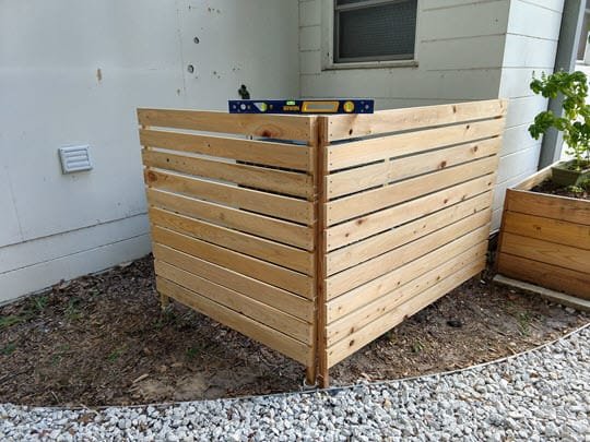 lattice fence around ac unit