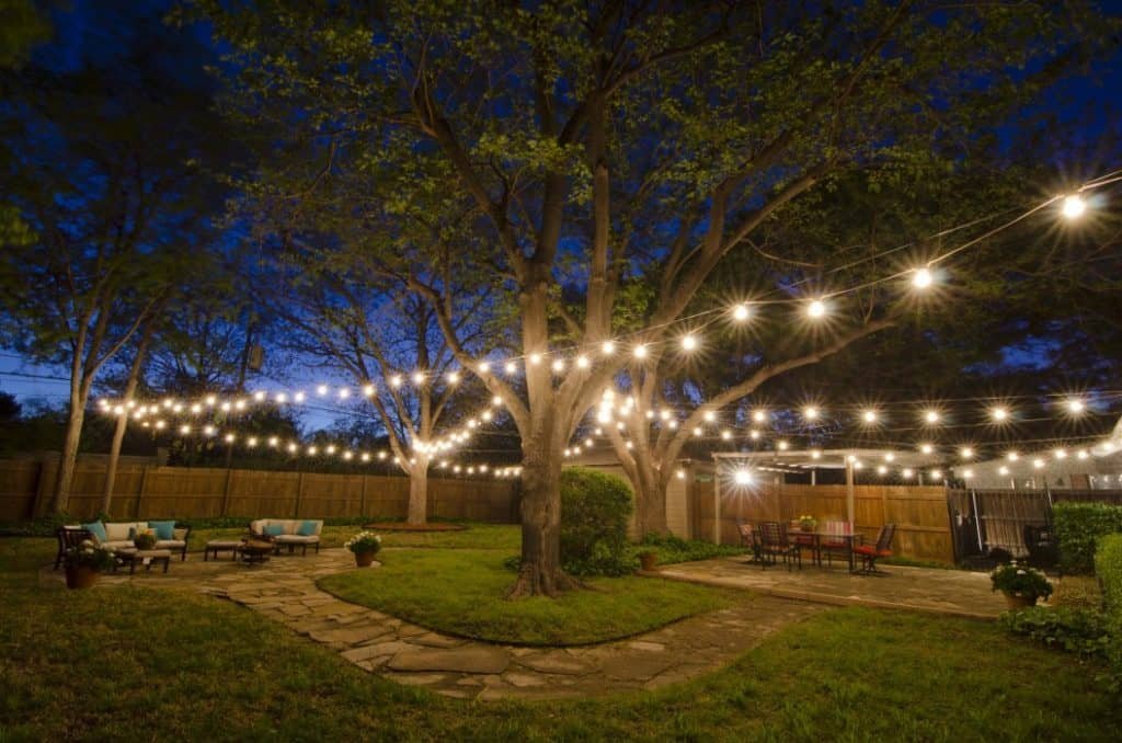 cheap way to light up backyard