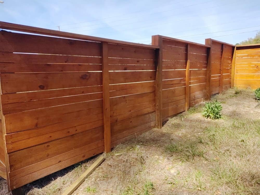 stepped horizontal fence