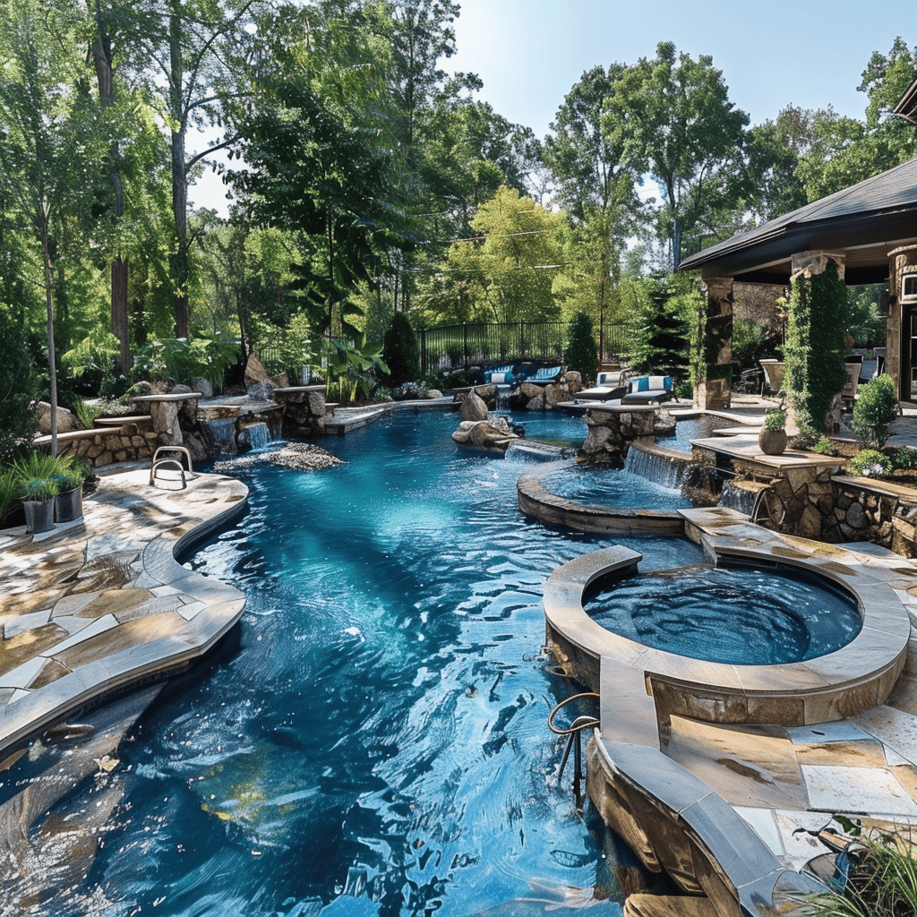 long winding pool