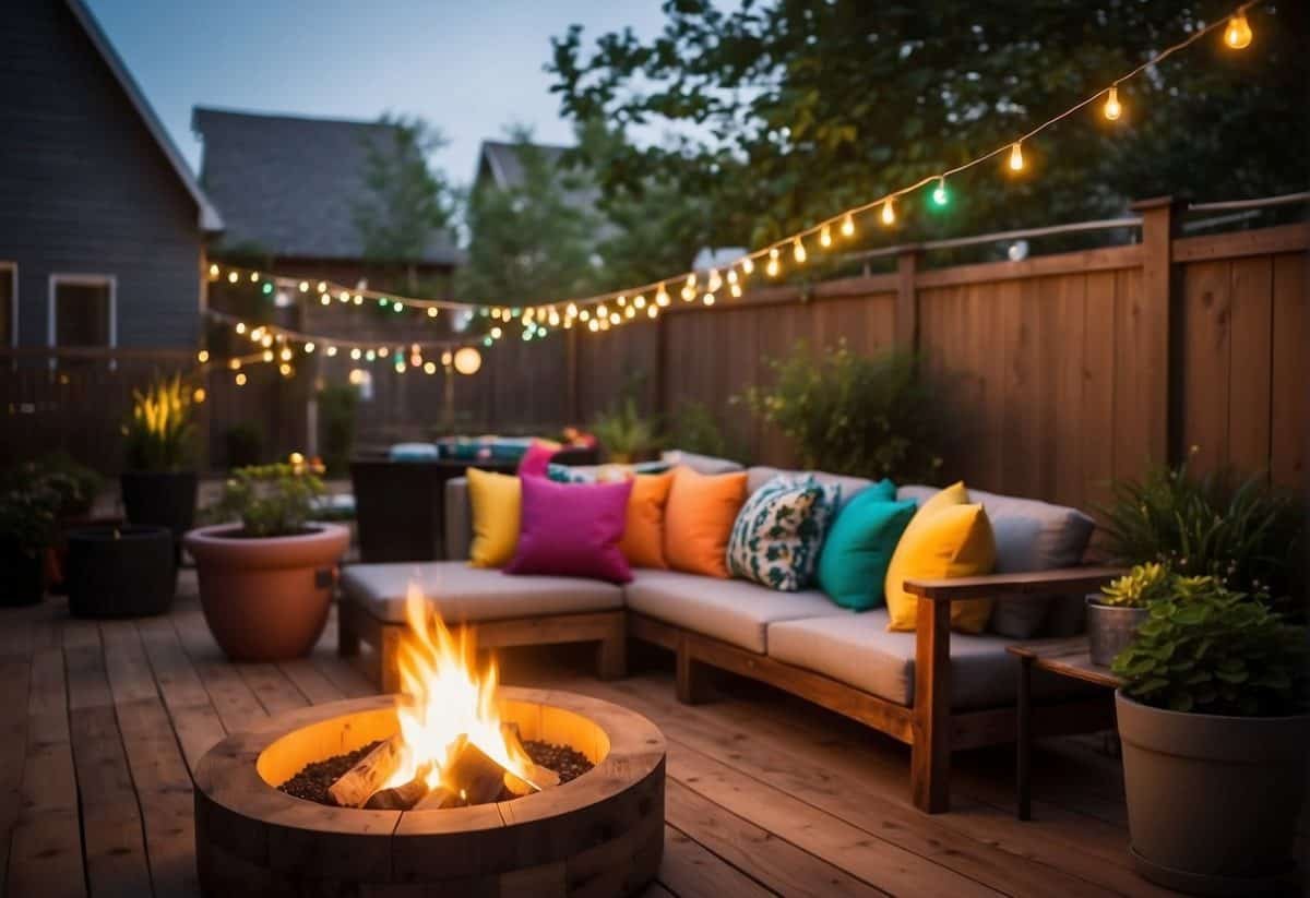fire pit with outdoor couch